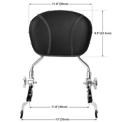 Adjustable Detachable Backrest Pad Sissy Bar for Harley Road Glide (2009–2026)