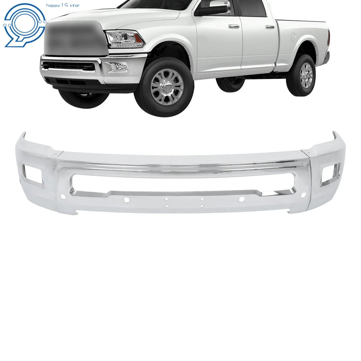 Front Bumper with Sensor and Fog Light Holes for RAM 2500 3500 (2010–2018)
