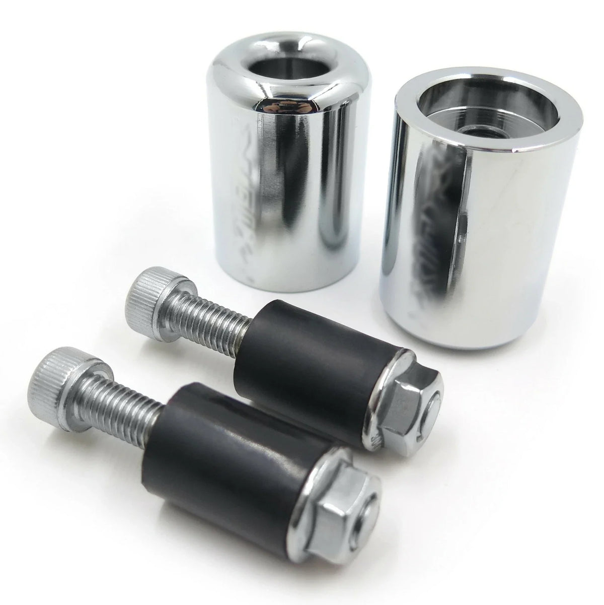 Rubber Chrome Bar End Slider Kit for Kawasaki Ninja ZX-10R (2006-2007)