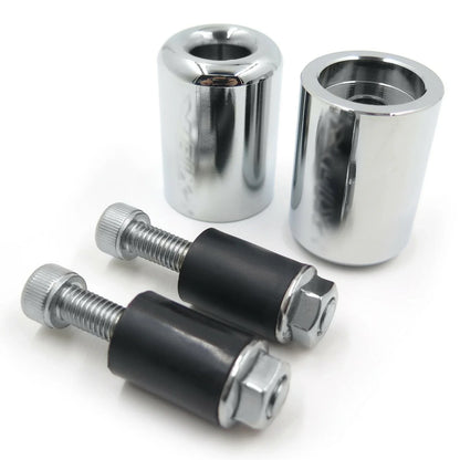 Rubber Chrome Bar End Slider Kit for Kawasaki Ninja ZX-10R (2006-2007)