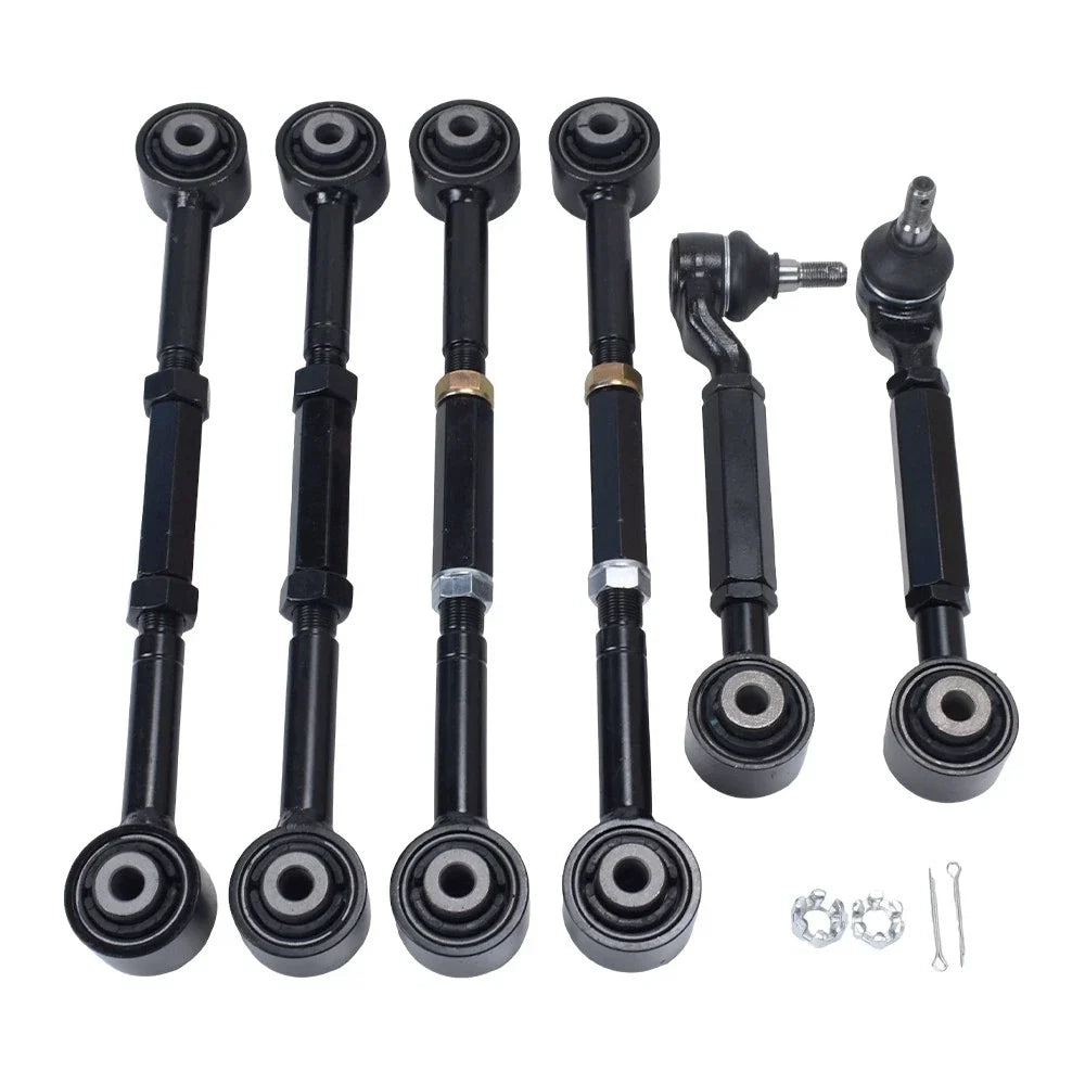 6x Adjustable Rear Upper & Lower Camber Arms for Honda Accord TSX (2003–2008)
