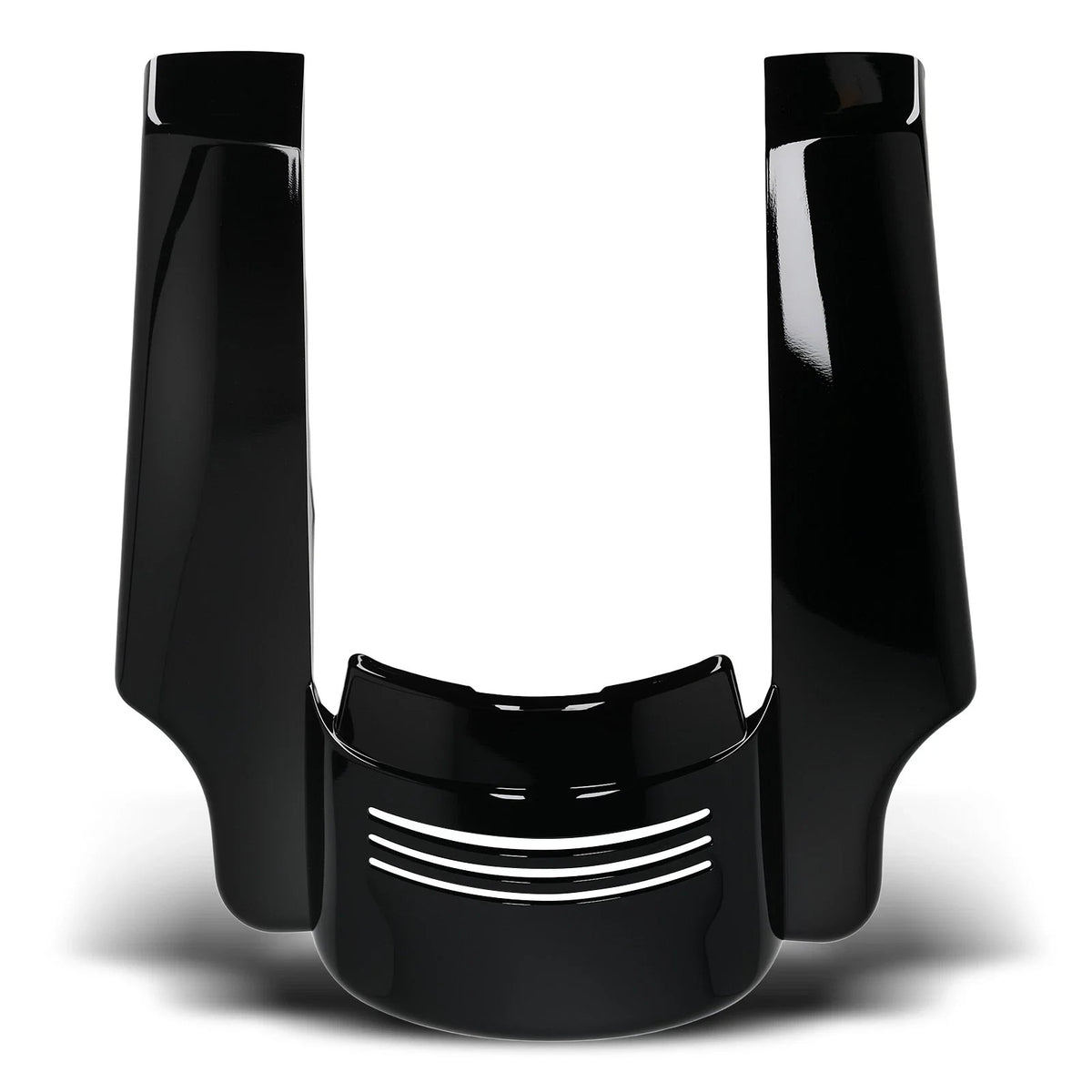 5" Stretched Black Rear Fender with Tri-Bar Lights for Harley Touring 2014-2023
