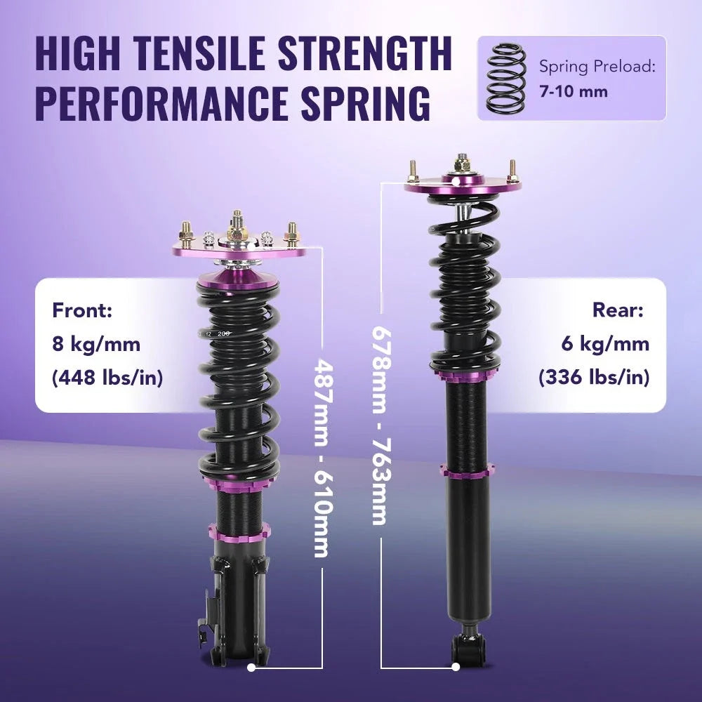 TEMBOR Adjustable Height Coilovers for Nissan Silvia 240SX S14 (1995–1998)