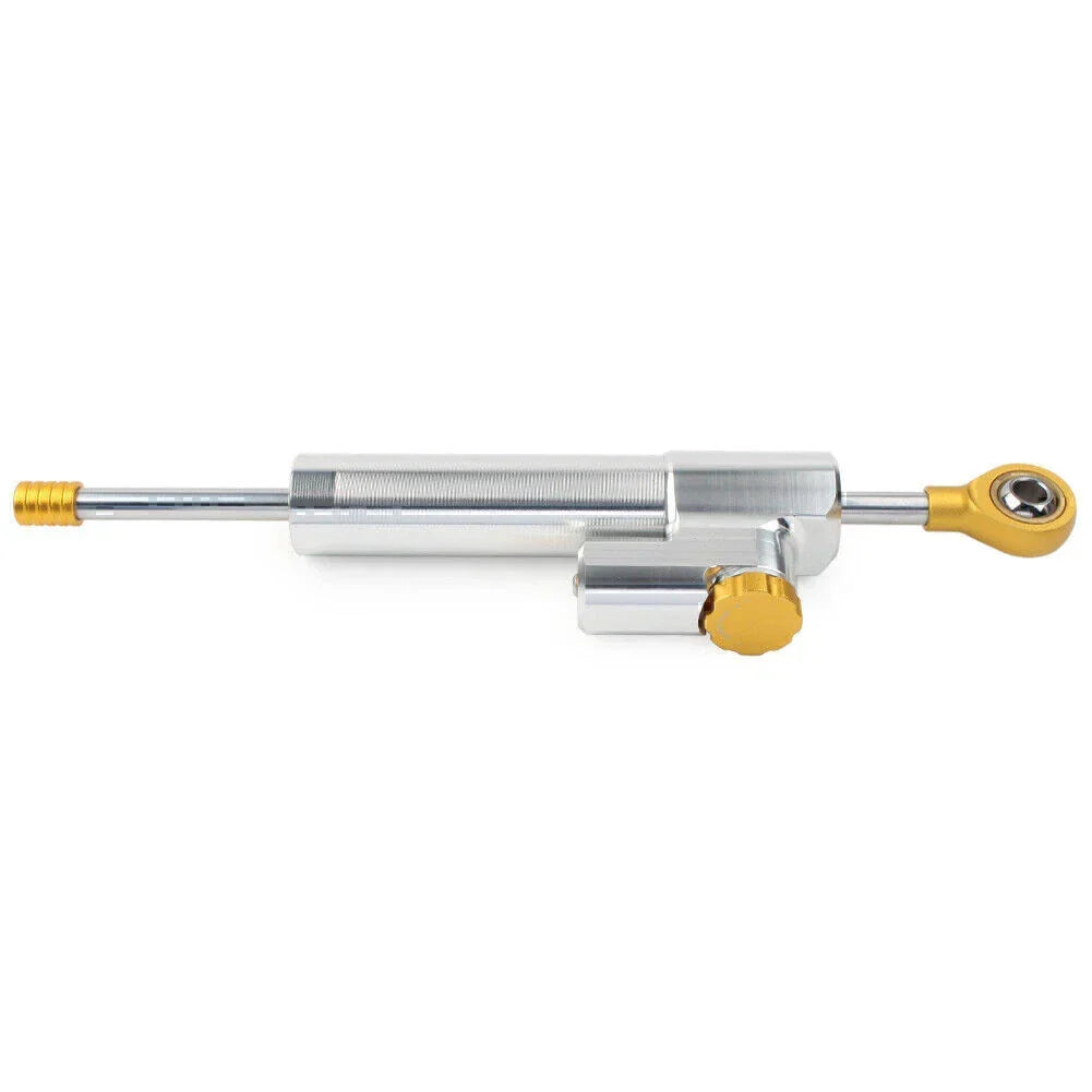 Steering Damper Stabilizer 24cm Universal for Moto - Silver/Orange