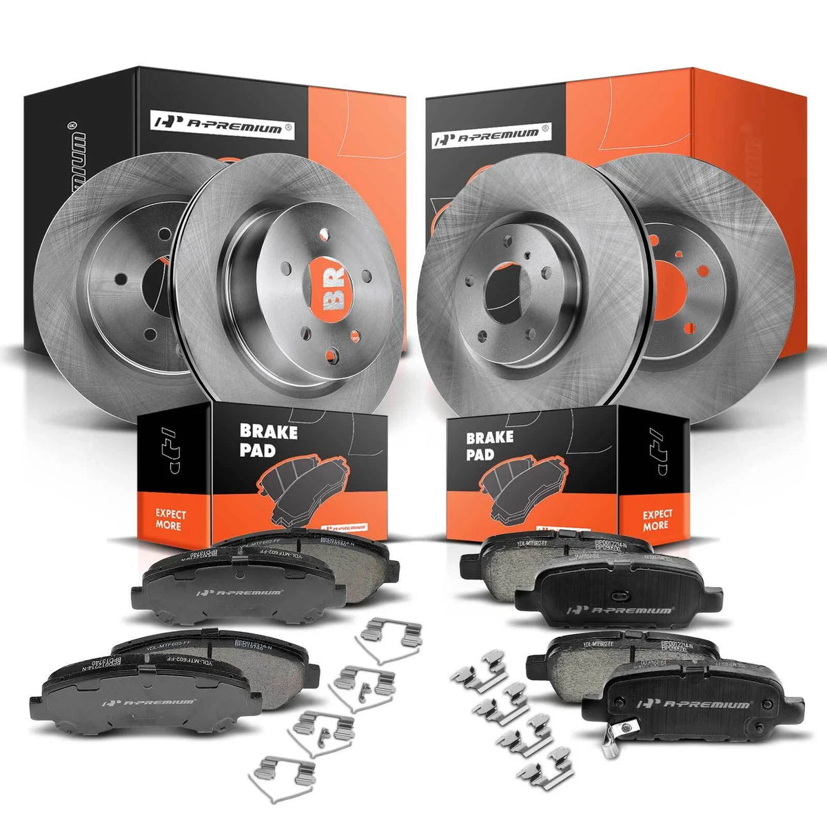 Disc Brake Rotor & Ceramic Pads for Nissan Maxima (2000–2003)