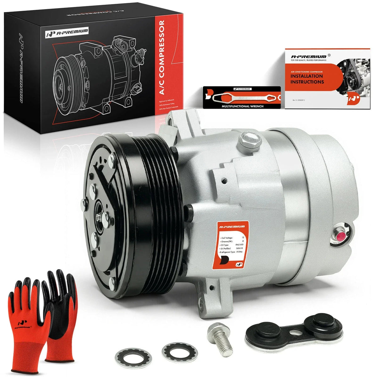 A/C Compressor with Clutch for Buick LeSabre, Oldsmobile LSS, Pontiac