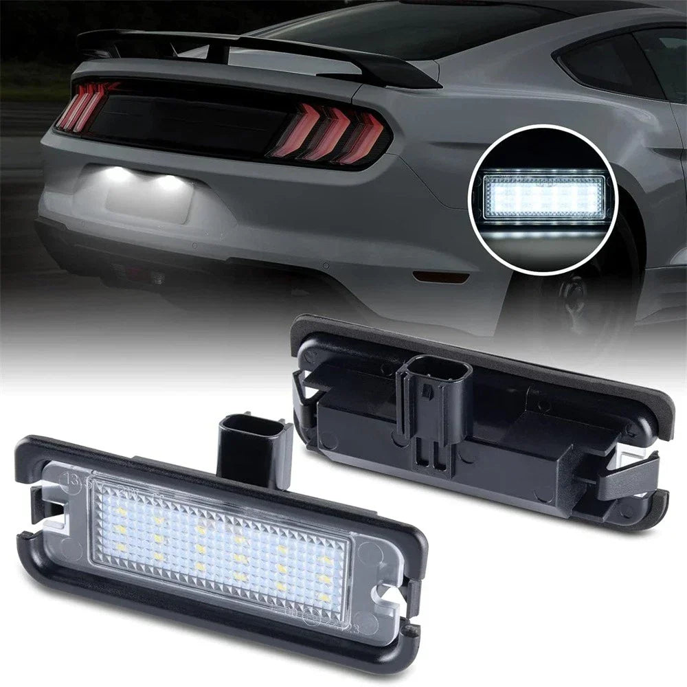 White Bright License Plate Light Housing for Mustang (2015-2021)