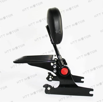 Luggage Rack with Adjustable Backrest for Harley Softail 2000-2005