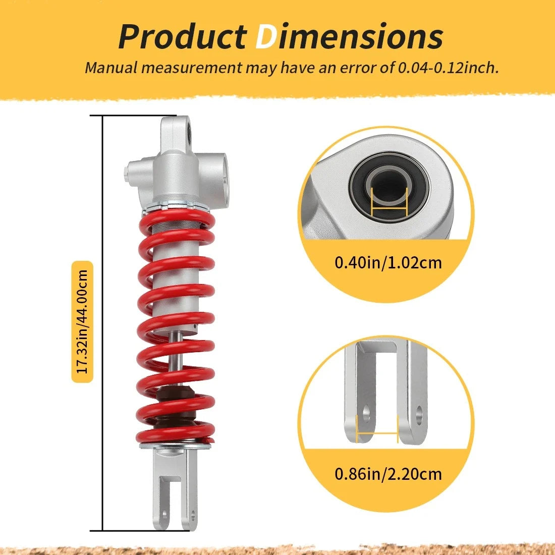 2-Pack Rear Shock Absorbers for Suzuki Quadsport LTZ400Z (03-14)
