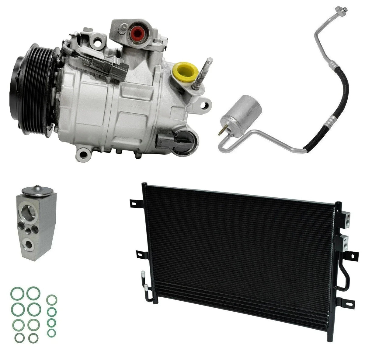 AC Compressor Kit With Condenser for Lincoln MKS 3.5L V6 (2013–2018)