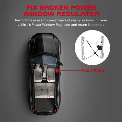 Window Regulator with Motor for 2011-2014 Ford F-150 Right Side