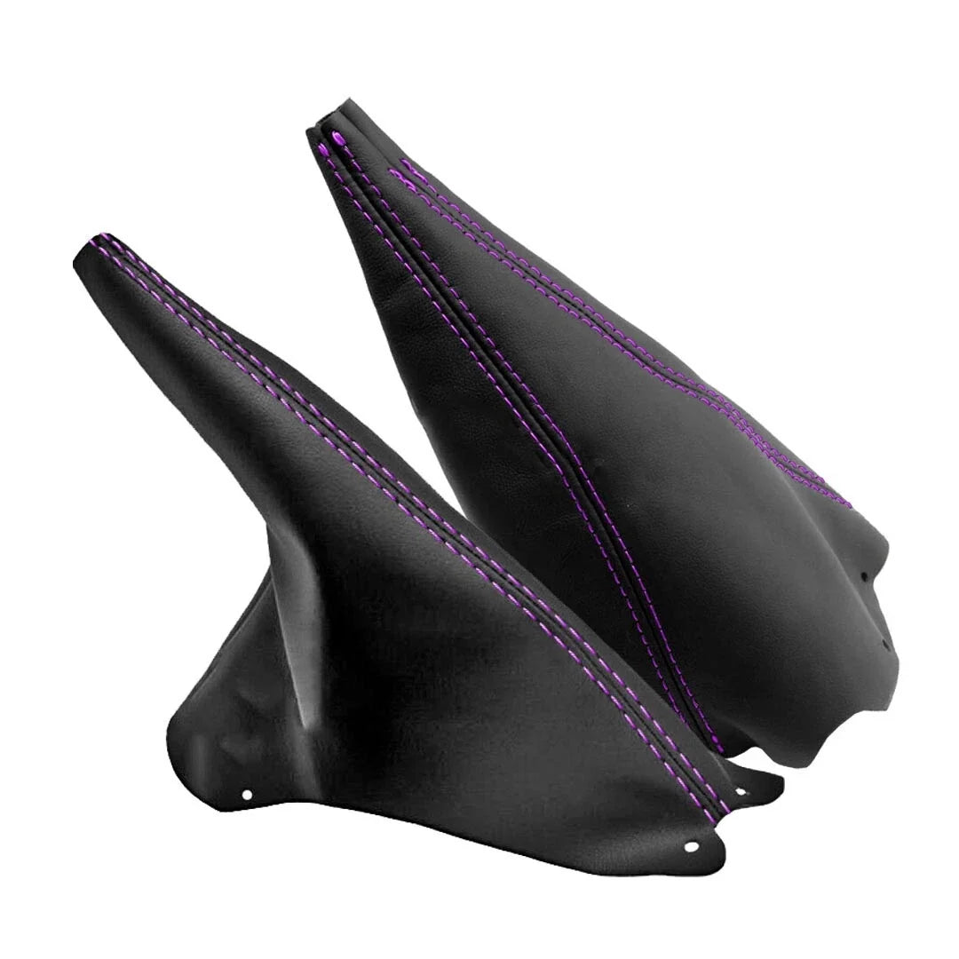 Manual and E Brake Boot Set for Ford Mustang (1994–2004) Purple Stitch