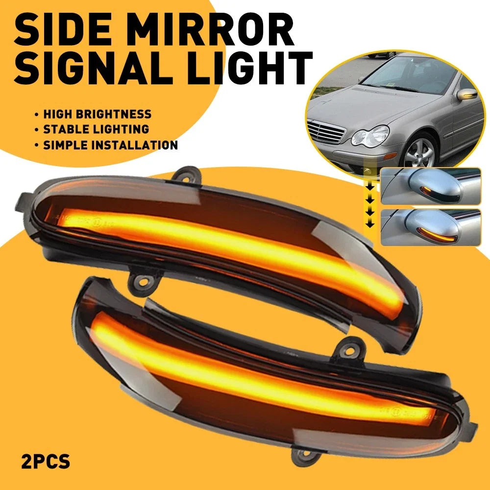 Side Mirror Turn Signal Light Waterproof for Benz (2000-2007)