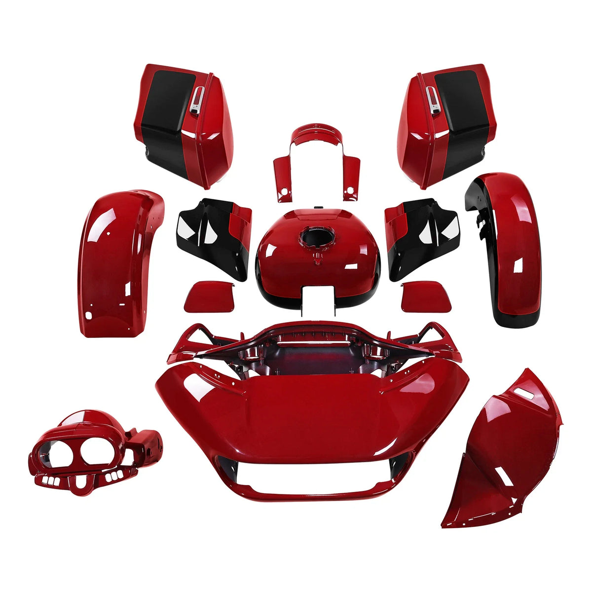 Billiard Red/Vivid Black Fairings Kit for Harley Road Glide Special 2015-2024