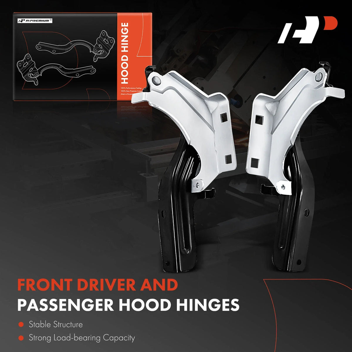 Front Hood Hinges - Left & Right Pair for 2021-2023 Nissan Rogue