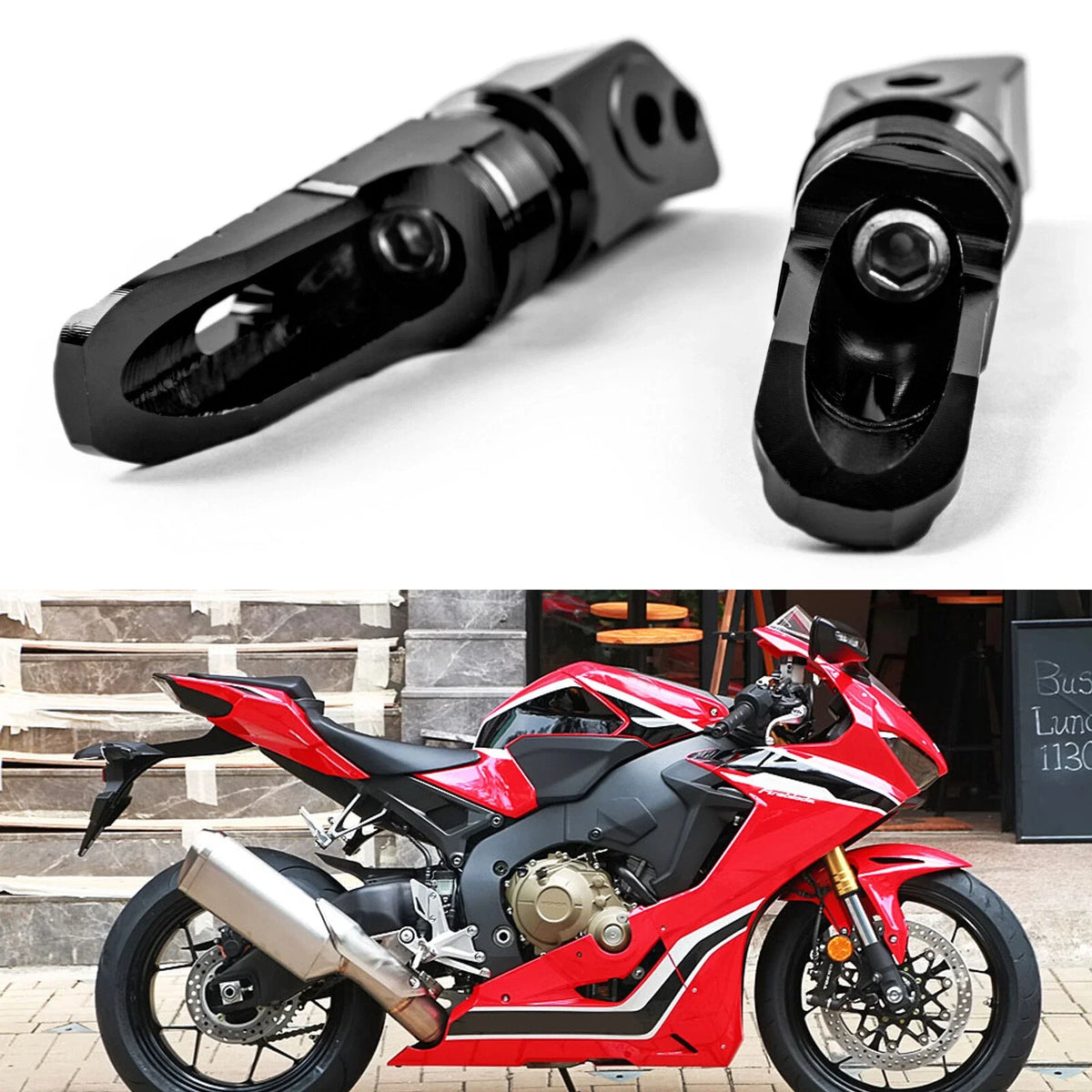 Rear Footrests for Honda CBR900 CBR1000RR CBR600RR CBR250RR CB1100 (1990–2023)