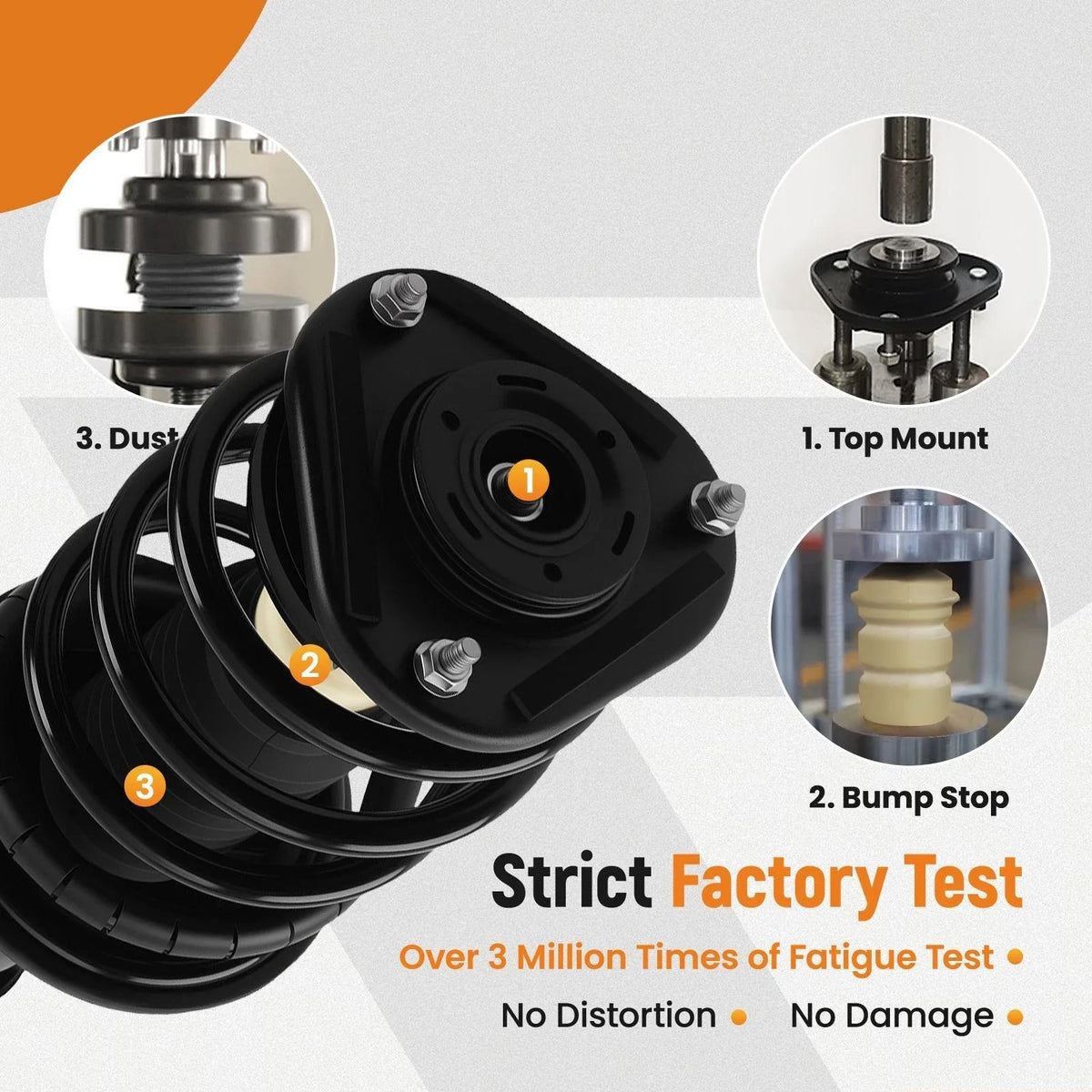 Front Quick Strut Assemblies & Sway Bar End Links for Toyota Matrix (2003–2008)