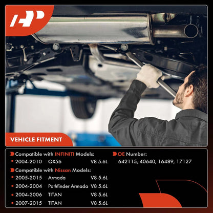 Front Right Cat Converter for Nissan Titan, Armada (2004-2015)