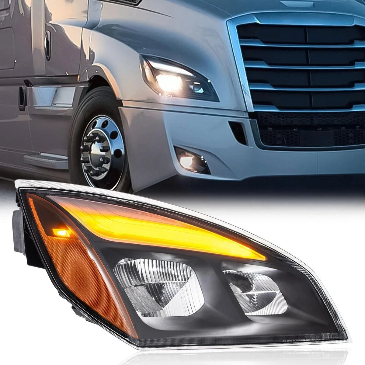 Full LED Headlight for Freightliner Cascadia (2018–2025)