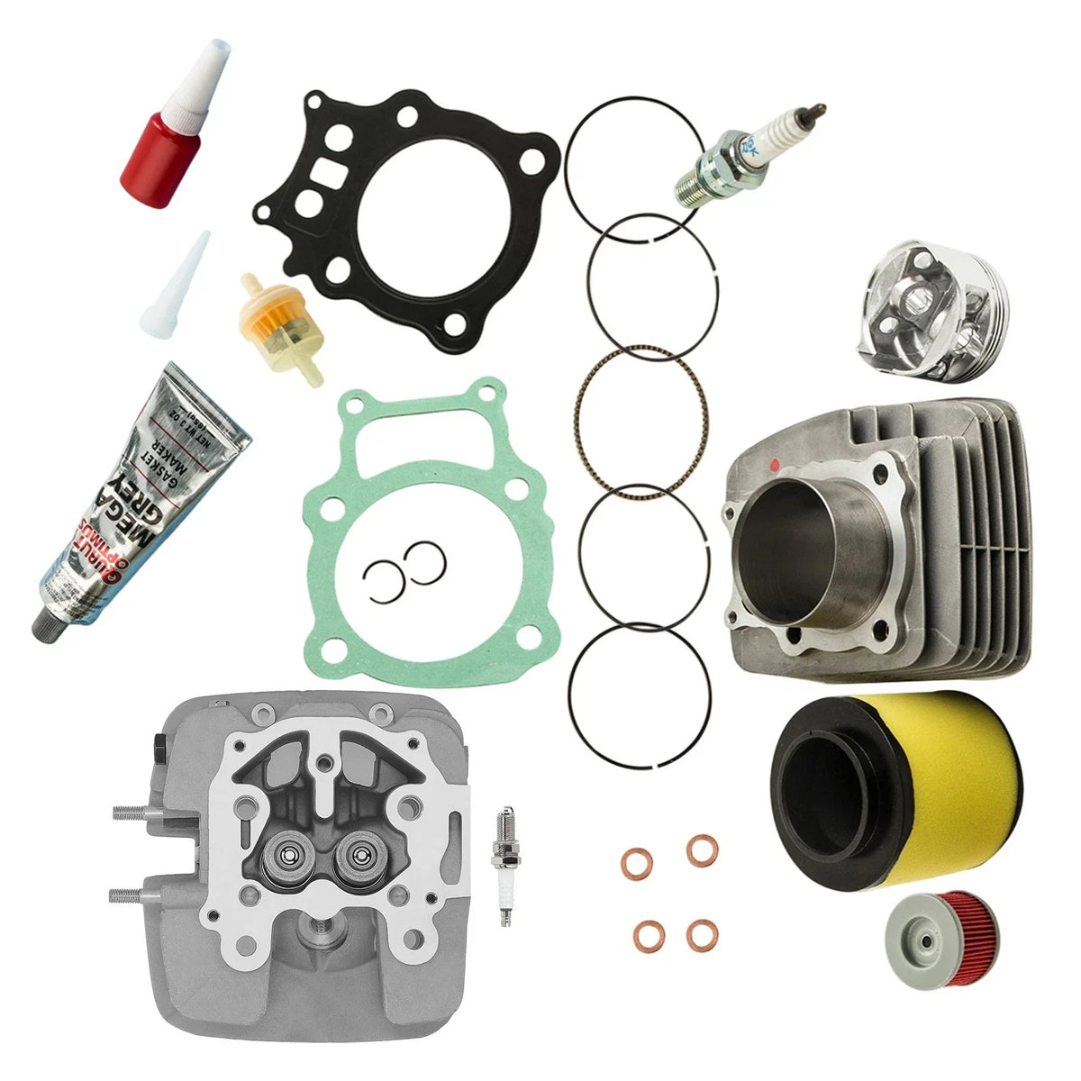 Cylinder Head w/ Piston Gasket Kit for TRX350 Rancher 2000-2006