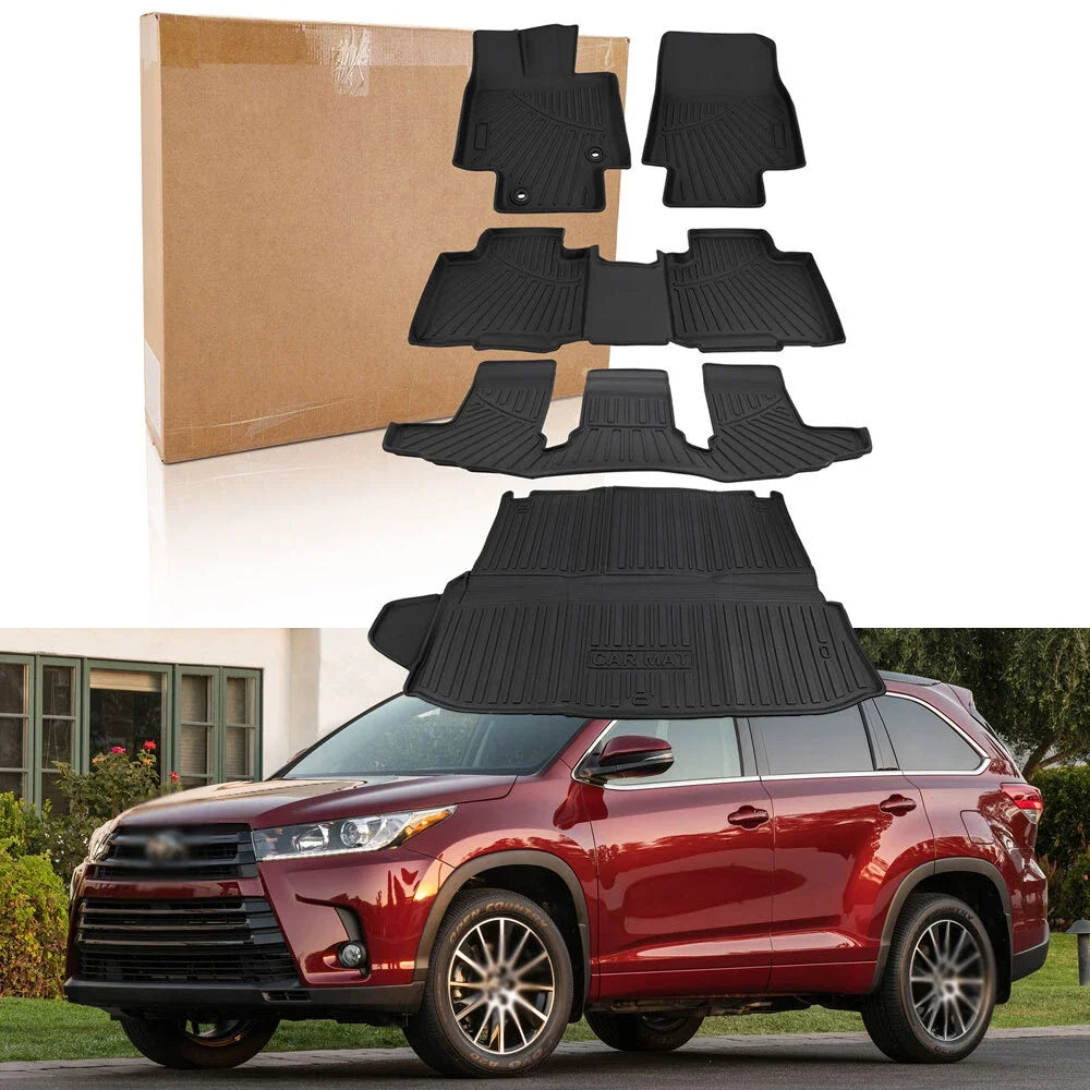 Cargo Liner & All-Weather Floor Mats Set for Toyota Highlander 2020-2025
