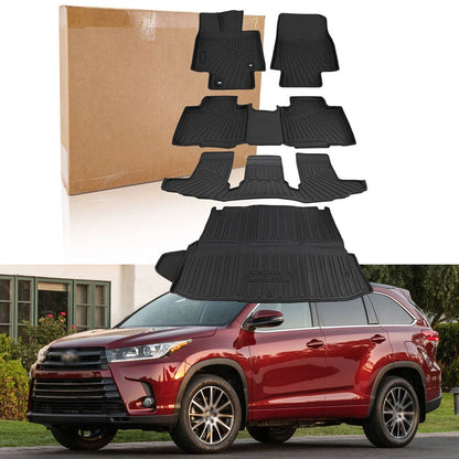 Cargo Liner & All-Weather Floor Mats Set for Toyota Highlander 2020-2025