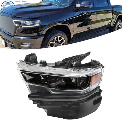 Full LED Headlight for Ram 1500 (2019–2024) Dual Projector Black Driver Side