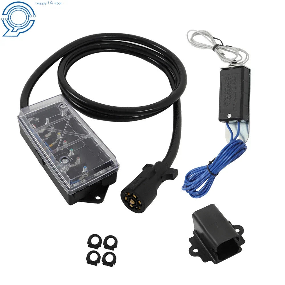 7 Way Trailer Cord Wiring Harness Kit for Various Models (8 Ft)