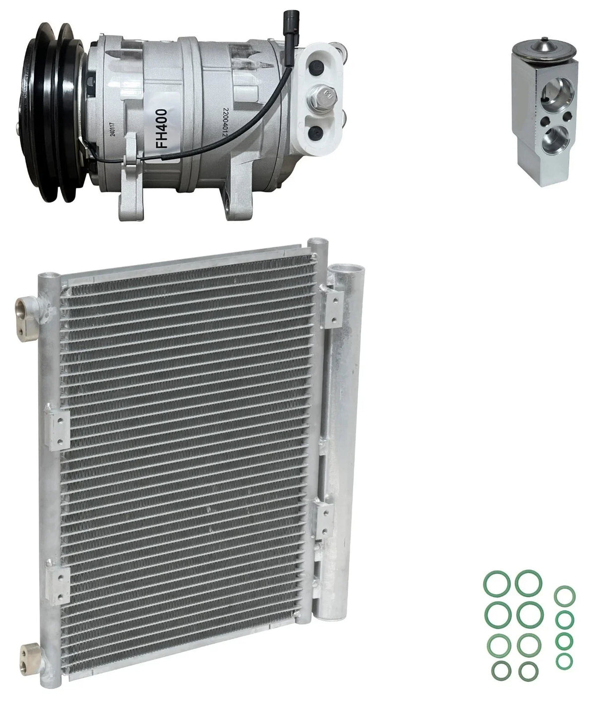 AC Compressor Kit with Condenser for Freightliner W4500 Tiltmaster (2009)