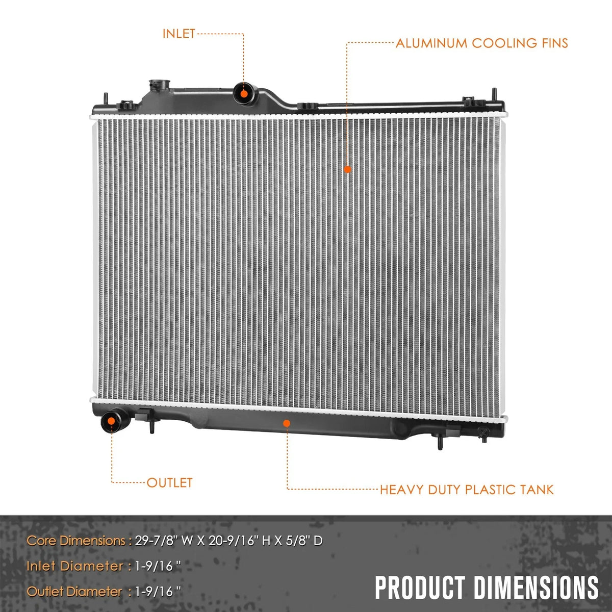 2019-2024 Subaru Ascent OE Style Aluminum Core Radiator DPI-13824
