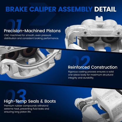 Calipers and Bracket Set for Frontier Pickup 1995–2004