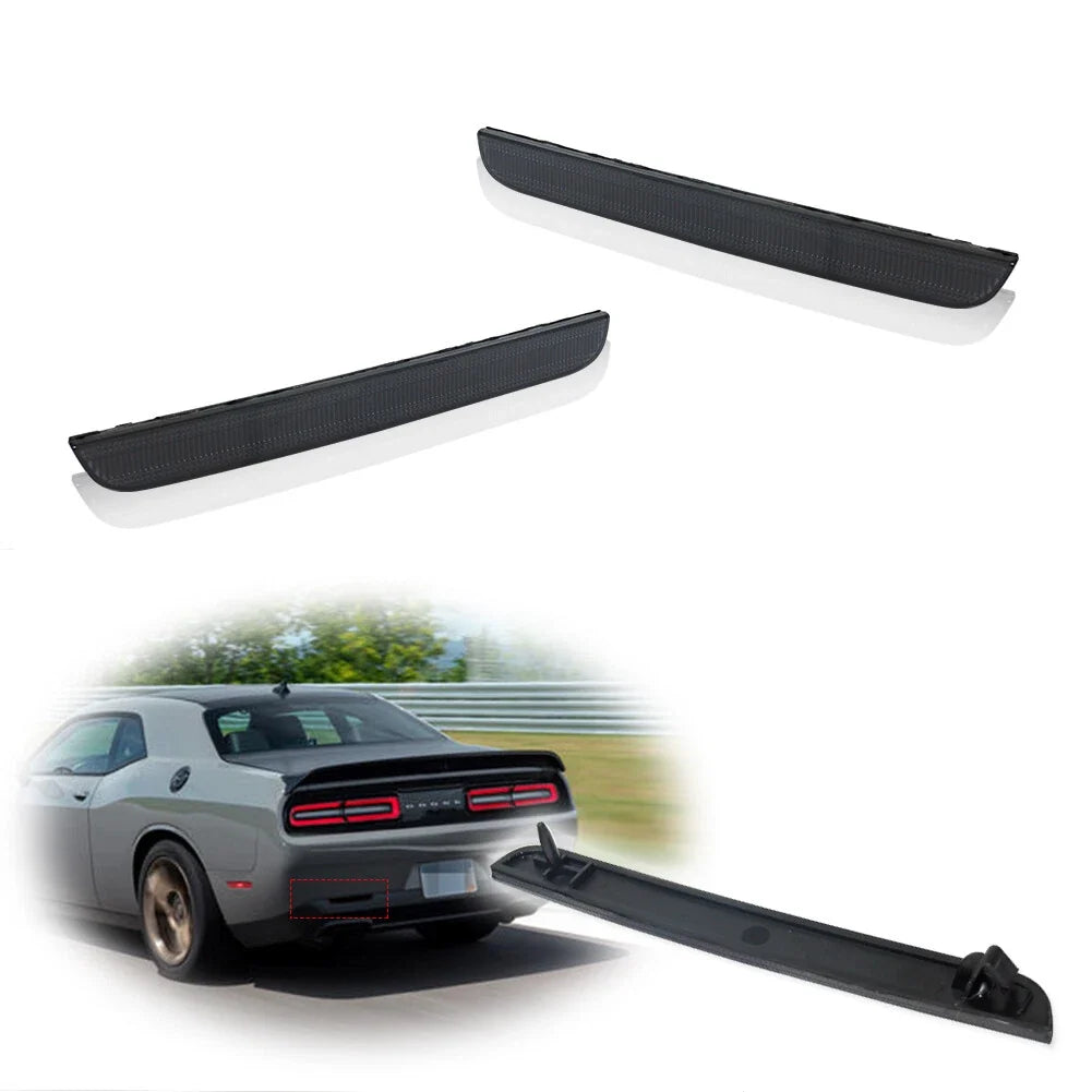 Smoked Rear Bumper Reflector Lenses for Dodge Challenger (2015–2023)