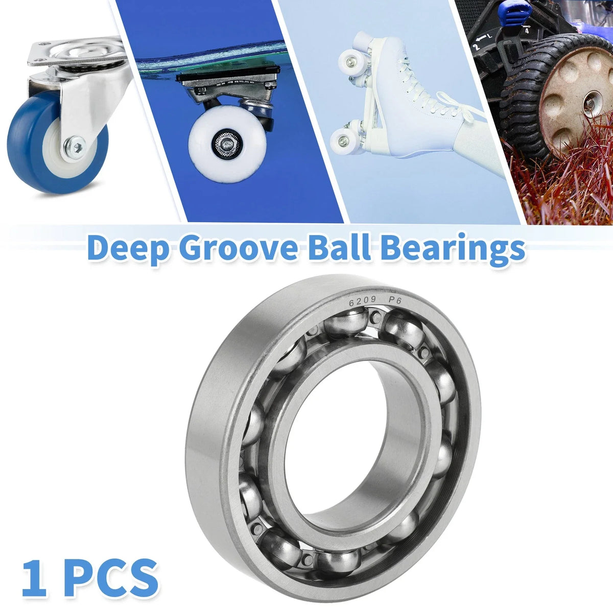 6209 Deep Groove Ball Bearing for Scooter Skateboard Wheel (1 Pc)
