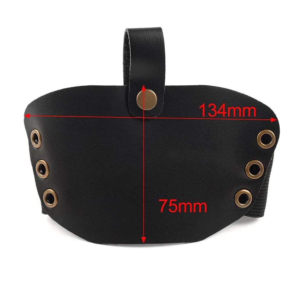 Leather Boot Cover Protector for Motorcycle Shifter - Black