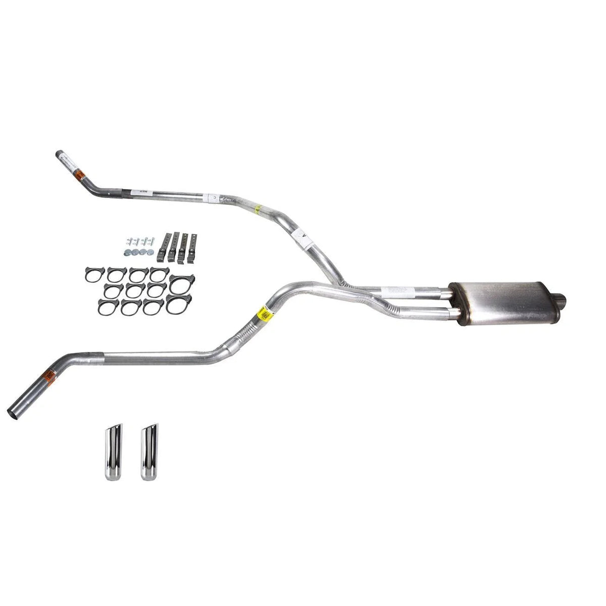 Dual Exhaust Muffler for Ram 1500 (2007–2008) - Stainless Steel, Corner Exit