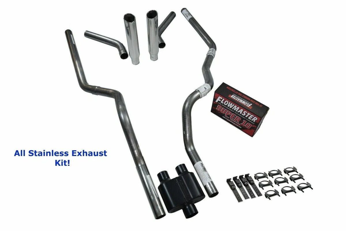 Dual Exhaust for Ford F-150 (2004–2014) - All-Stainless, Flowmaster Super 10