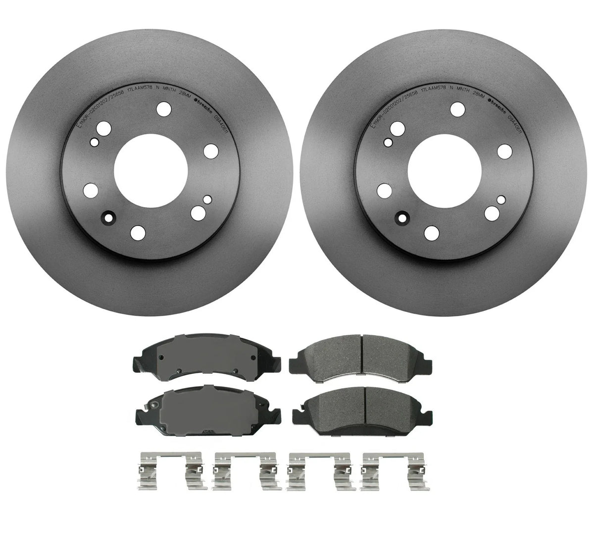 Front Brake Kit for Cadillac Chevy GMC (ProAct Ceramic Pads, Disc Rotors)