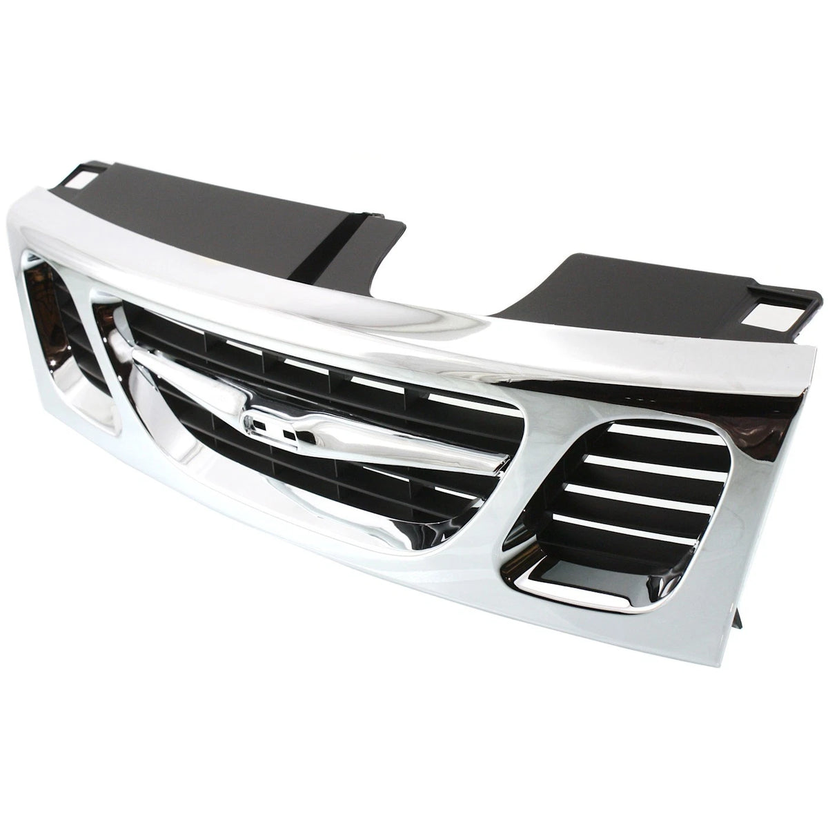 Grille for Saab 9-3 (1999–2003) Chrome Shell, Painted Black Insert
