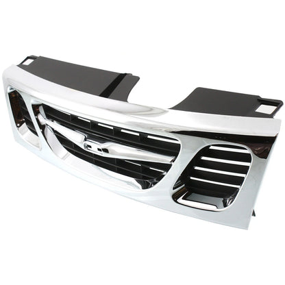 Grille for Saab 9-3 (1999–2003) Chrome Shell, Painted Black Insert