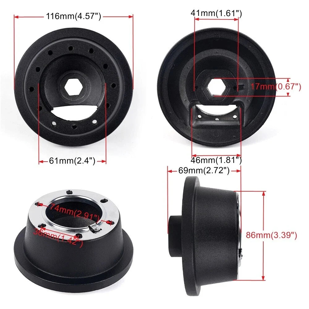 Steering Wheel Hub Quick Release Adapter 6 Bolt for Fiesta Mustang