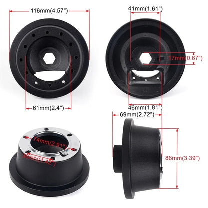 Steering Wheel Hub Quick Release Adapter 6 Bolt for Fiesta Mustang