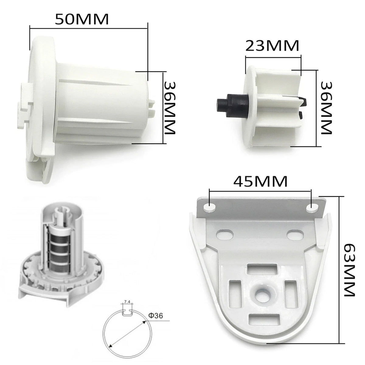 Sunshade Roller Blinds Bracket for 38mm Tube
