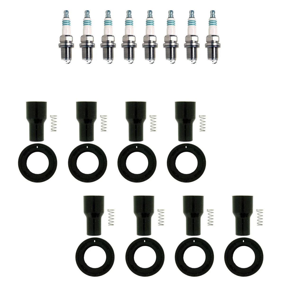 Set of 8 Iridium Power Plugs & Ignition Coil Boots for Lexus GS430 LS430 SC430