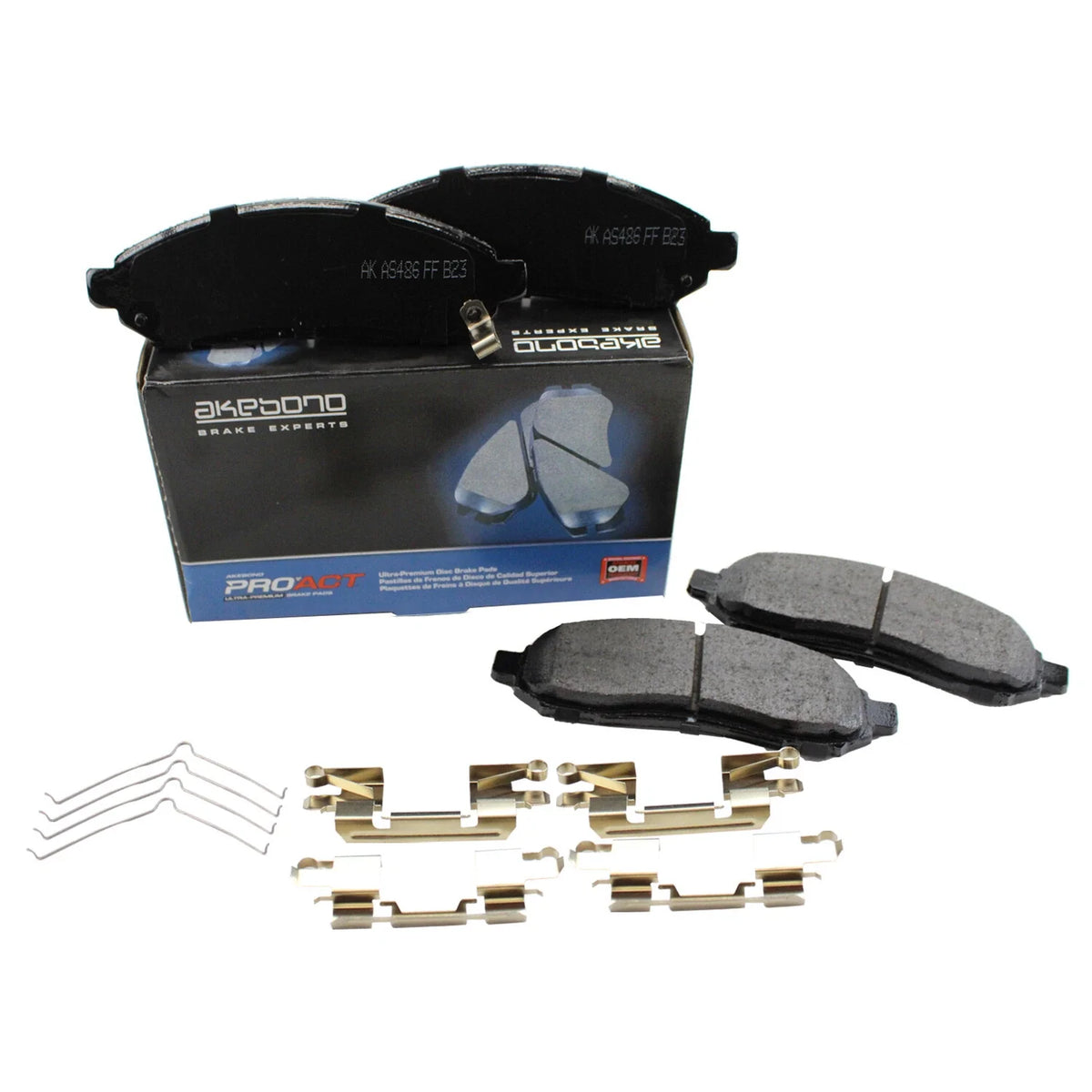 Akebono ProACT Front Brake Pads Set for Xterra Frontier City Express 2015-2019