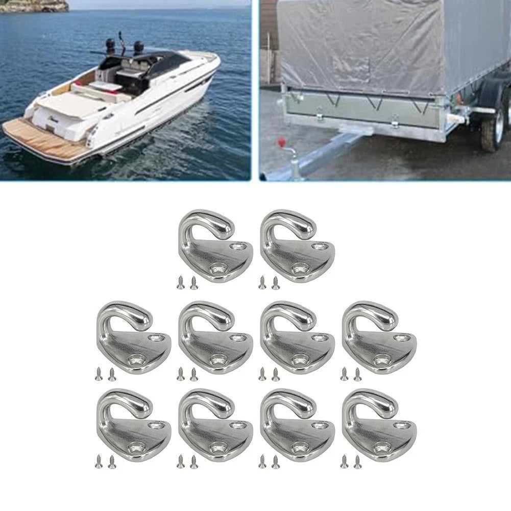 Tarpaulin Hooks for Marine Hardware (Includes 2 Screws)