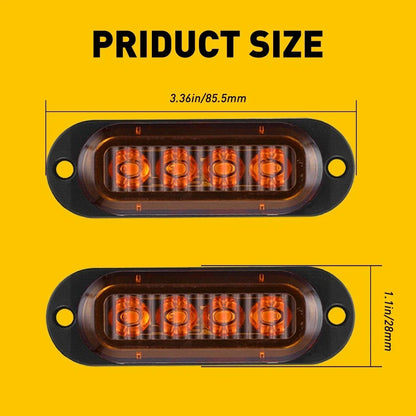 16pcs LED Rear Side Marker Lights for RV Truck Trailer (Amber)