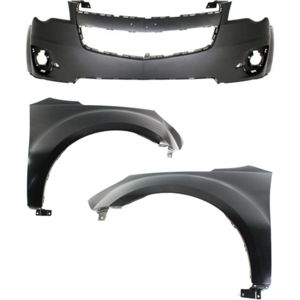 Set of 3 Bumper Covers for Chevy (20983230, 22846917, 22846918)