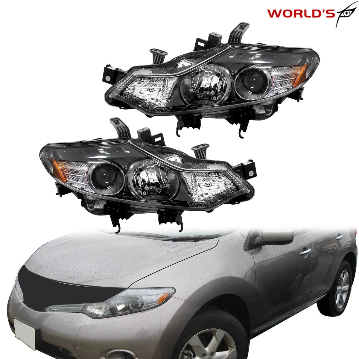 Set of 2 Halogen Headlights for Nissan Murano (2009–2014)