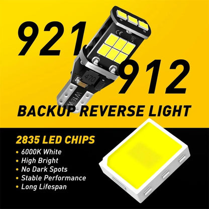 AUXITO T15 921 912 W16W LED Reverse Backup Light Bulbs (6000K)