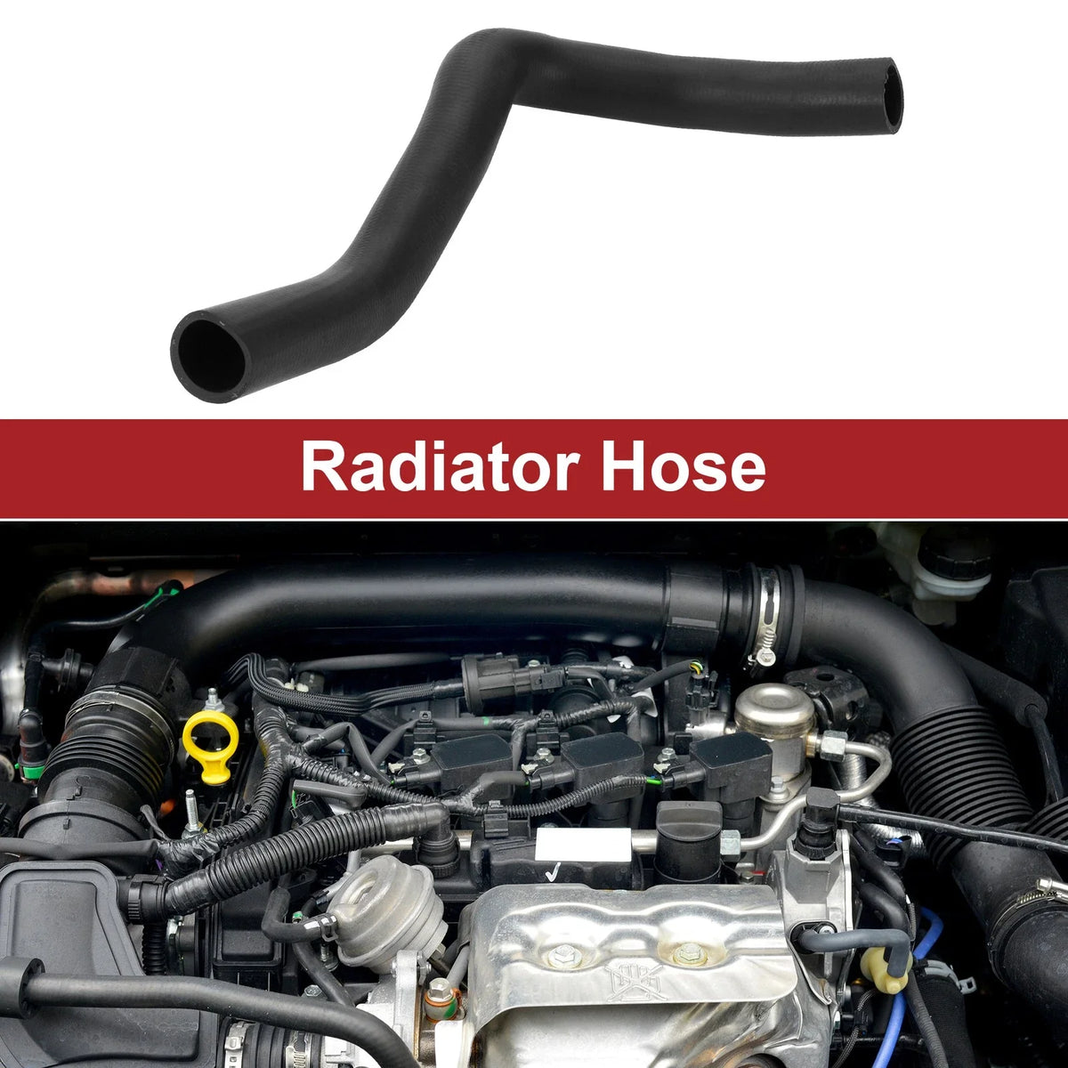 Radiator Hose for Honda CR-V 2.4L (2002–2006) No. 19501PNB000 Rubber Black